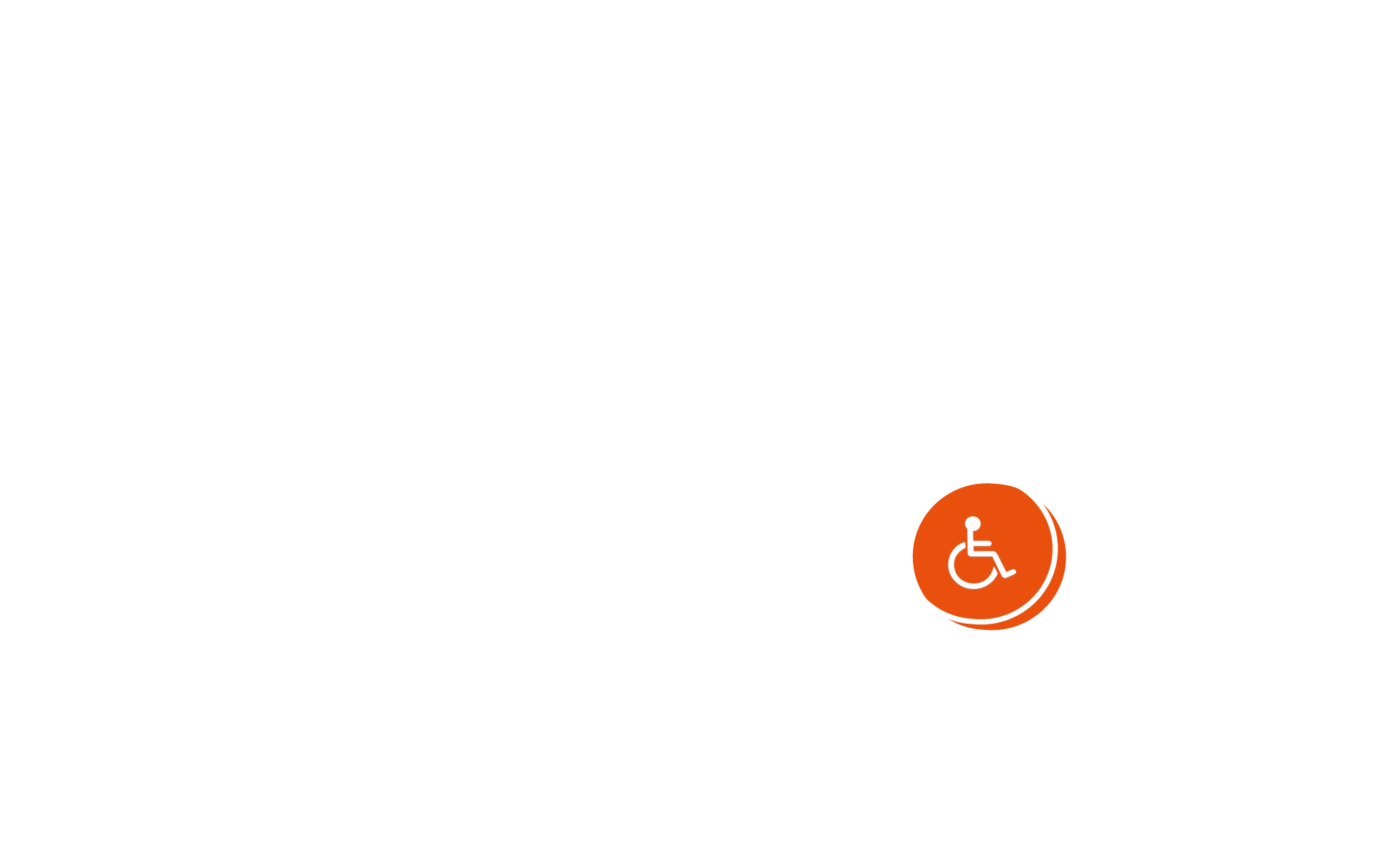 Ein Piktogramm eines Rollstuhlfahrers